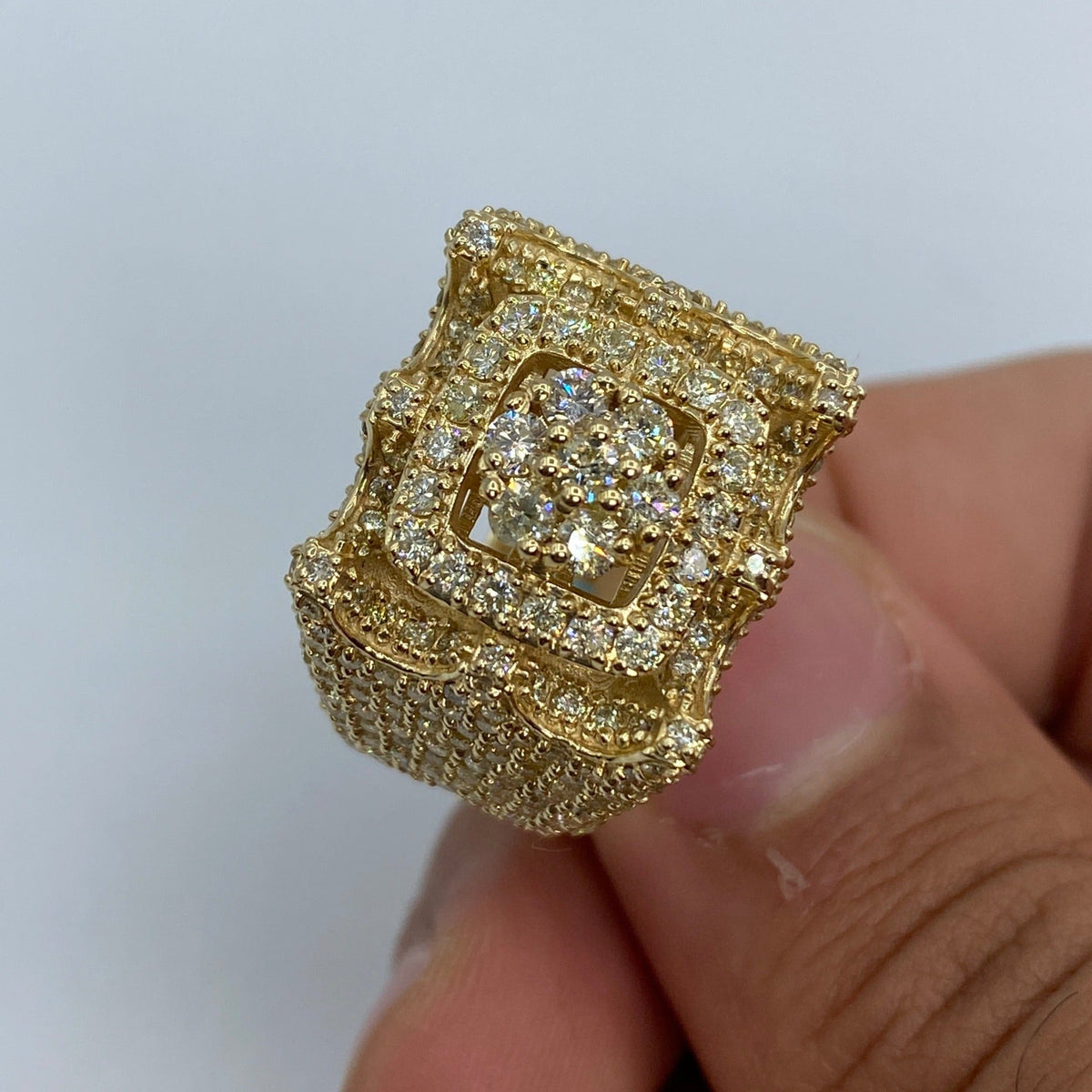 14K Gold Tower Diamond Ring - additional product view 2