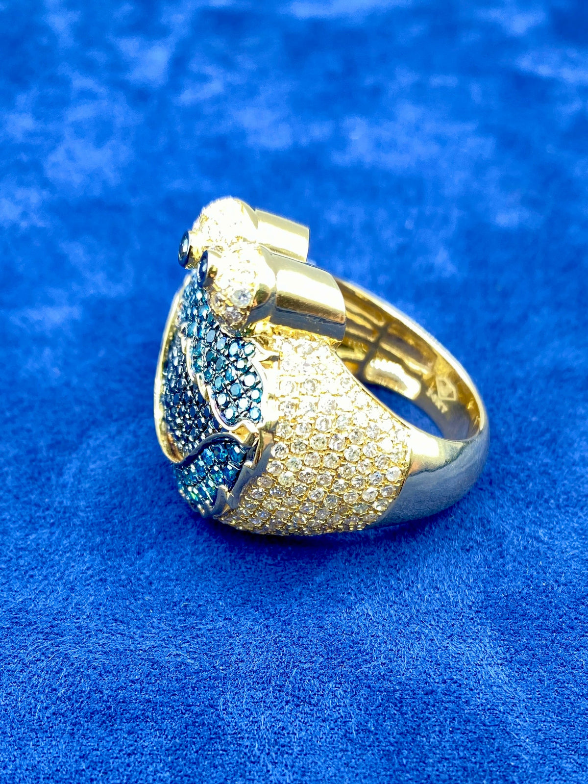 14K Gold Diamond Cookie Monster Ring - additional product view 4