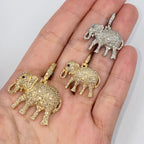 14K Gold Elephant Diamond Pendant - additional product view 2
