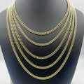 10K Gold 5mm Miami Cuban Link Chain 16–24 in, 16" - close-up product photo