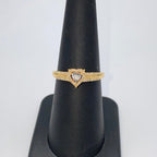 10K Gold Heart Halo Diamond Ring - additional product view 6
