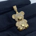 14K Gold Teddy Bear Diamond Pendant - additional product view 5