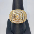 14K Gold Jumbo Square Baguette Diamond Ring - additional product view 7