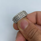 14K Gold Triple Dash Diamond Baguette Band - additional product view 4
