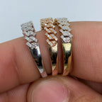 10K Gold Classic Cuban Link Diamond Ring - additional product view 5