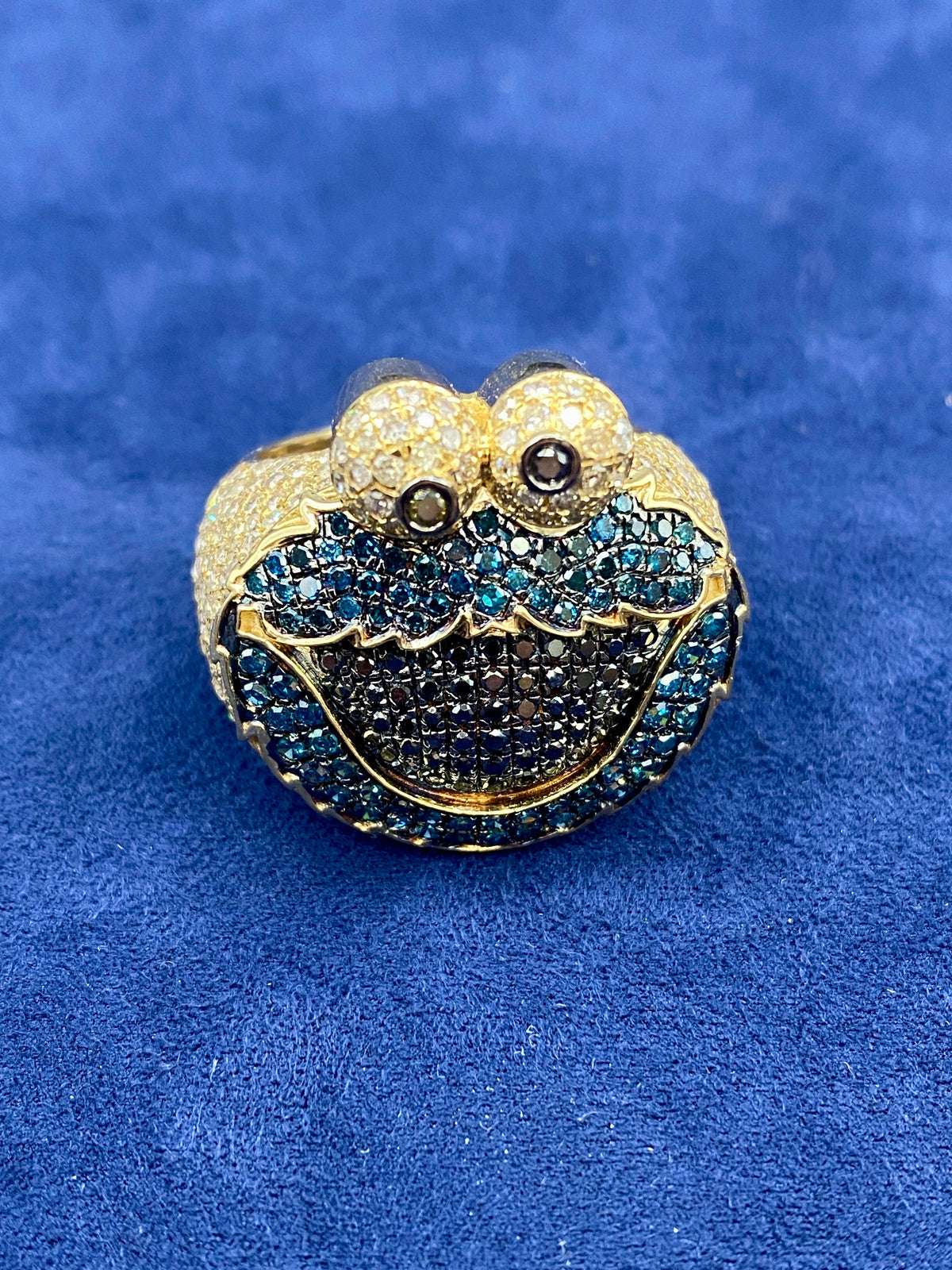 14K Gold Diamond Cookie Monster Ring - additional product view 6