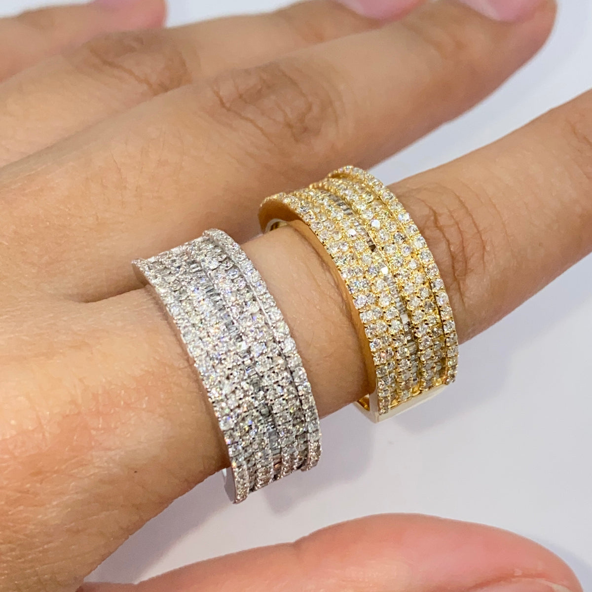 14K Gold Courage Diamond Baguette Stack Ring - additional product view 3