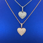 10K Gold Halo Heart 3D Diamond Pendant - additional product view 2
