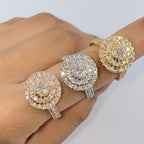 14K Gold 14M Cake Diamond Ring - additional product view 3