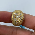 14K Gold Flower Diamond Dome Ring - additional product view 6