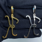 14K Gold Initial K Large Script Diamond Pendant - additional product view 6