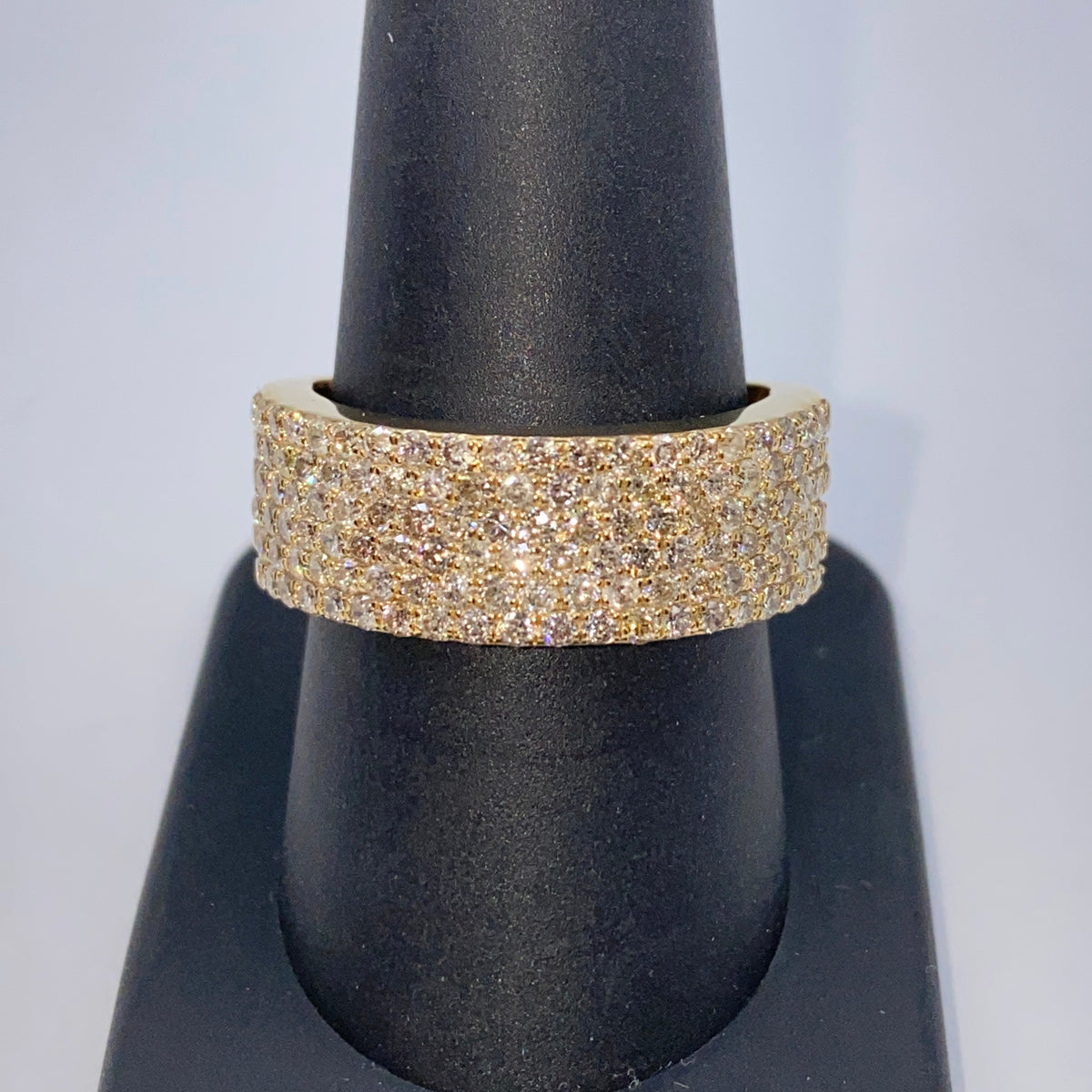 14K Gold Iced Diamond Wedding Stack Ring Band - additional product view 7
