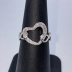 14K Gold Heart Infinity Diamond Ring Adjustable Band - additional product view 5
