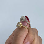 14K Gold Lucia Rounded Square Diamond Engagement Ring - additional product view 7