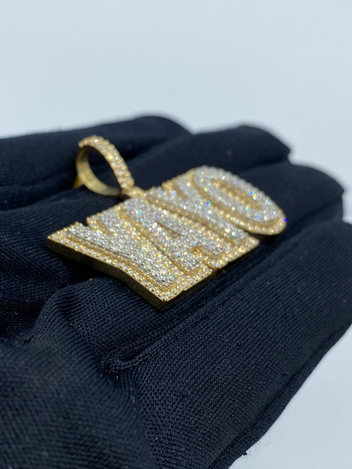 10K Gold Yayo Name Diamond Pendant - additional product view 4