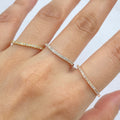 14K Gold Pave Stacking Diamond Ring in yellow gold - close-up product photo
