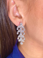 14K Gold Bridal Teardrop Hanging Diamond Earrings - additional product view 2