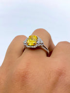 14K Gold Natural Canary Diamond Engagement Ring - additional product view 3