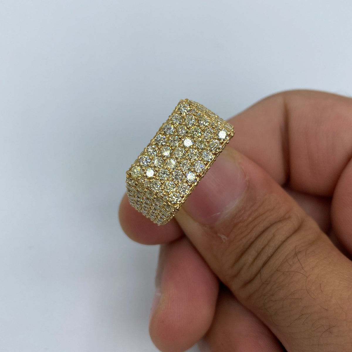 14K Gold Rectangle Ice Diamond Ring - additional product view 2