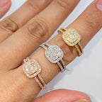 14K Gold Jennie Square Diamond Engagement Ring - additional product view 3