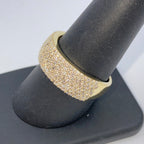 10K Gold 8mm Iced Pave Ring Diamond Band - additional product view 9