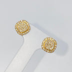 14K Gold 8mm Marcia Rounded Square Diamond Earrings - additional product view 4