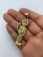 14K Gold Santa Muerte Grim Reaper Pendant - additional product view 4