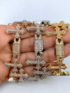 10K Gold Triple Infinity Cross Diamond Bracelet - additional product view 7