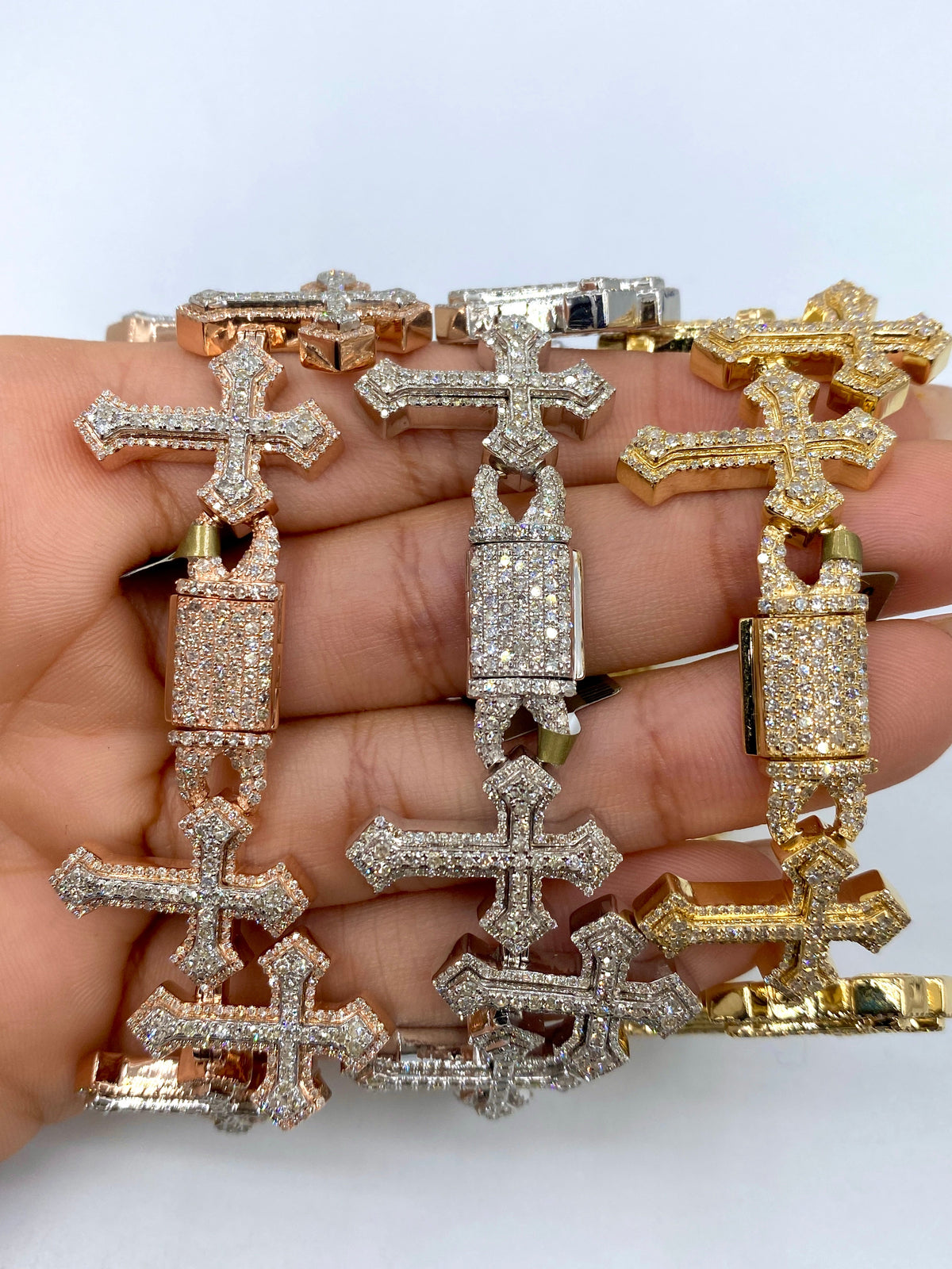 10K Gold Triple Infinity Cross Diamond Bracelet - additional product view 7