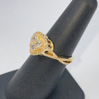 14K Gold Heart Shaker Diamond Ring - additional product view 7