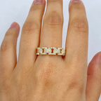 10K Gold Heures Watch Band Diamond Ring in yellow gold - close-up product photo