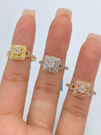 Square Diamond Engagement Ring - additional product view 2