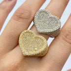14K Gold Heart Diamond Ring - additional product view 2