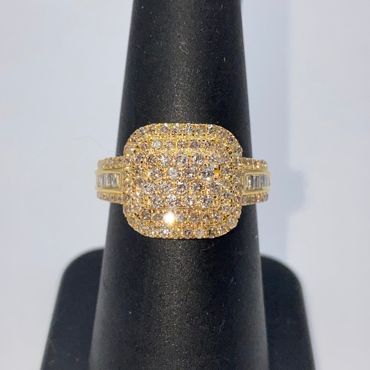 14K Gold Champion Square Diamond Baguette Ring - additional product view 6