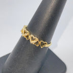 10K Gold Soul Heart Link Diamond Ring - additional product view 6