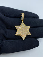 14K Gold Star Diamond Pendant - additional product view 3