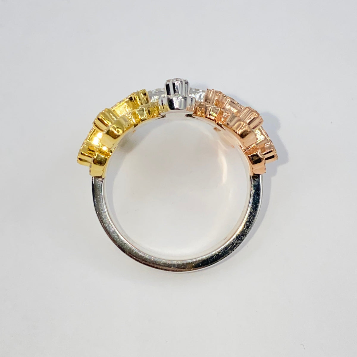 10K Gold Holy Trinity Cross Diamond Ring - additional product view 8