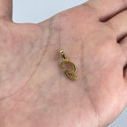 10K Gold Cursive G Initial Diamond Pendant - additional product view 4