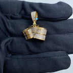 14K Gold Bundles of Cash Diamond Pendant - additional product view 3