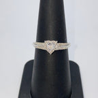 10K Gold Heart Halo Diamond Ring - additional product view 8