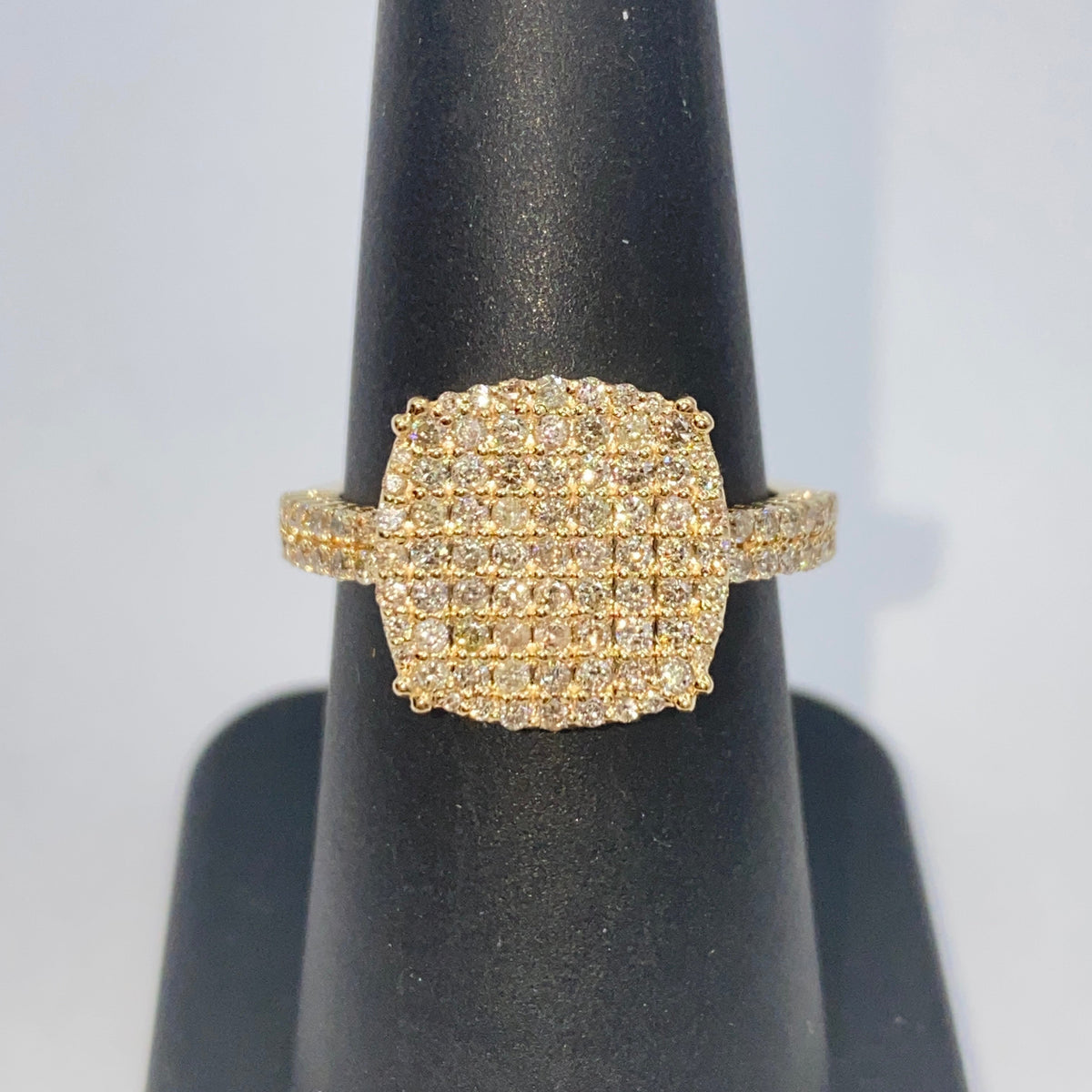 14K Gold Square Diamond Ring - additional product view 7