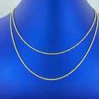 14K Gold 1.2mm Rope Chain 16–18 in - additional product view 2