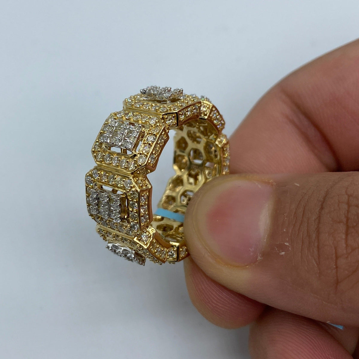 14K Gold Eternity Diamond Baguette Square Ring - additional product view 3