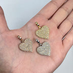 14K Gold Icy Heart Diamond Pendant - additional product view 2
