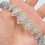14K Gold Pear Tennis Chain Diamond Necklace - additional product view 4