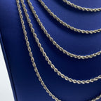 10K 3.4mm Rope Chain in White Gold 16–24 in - additional product view 3