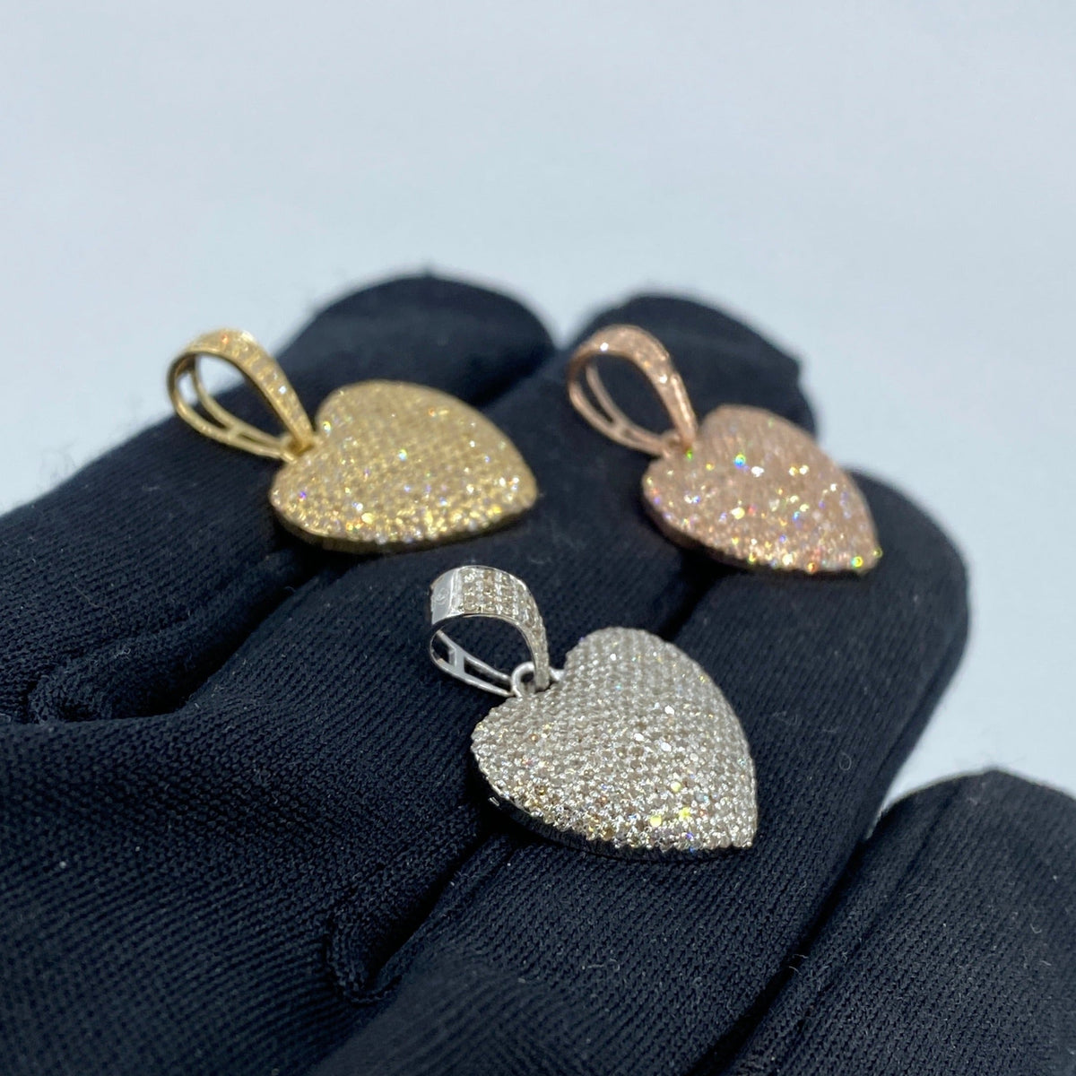 10K Gold Heart Diamond Pendant - additional product view 7