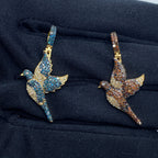 10K Gold Flying Bird Diamond Pendant - additional product view 2