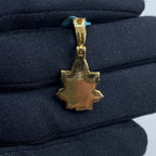 14K Gold Weed Cannabis Diamond Pendant - additional product view 4