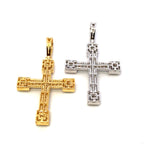 14K Gold Bold Cross Diamond Pendant - additional product view 7